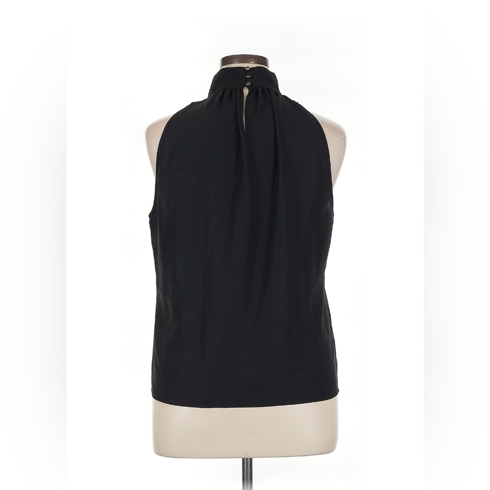 Calvin Klein Pleated Mock Halter Neck Sleeveless Blouse, NWOT - Picture 2 of 4
